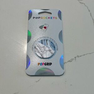 PopSocket PopGrip Marble Phone Grip in White and Gray